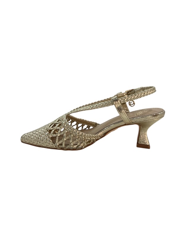 Slingback   gold&gold