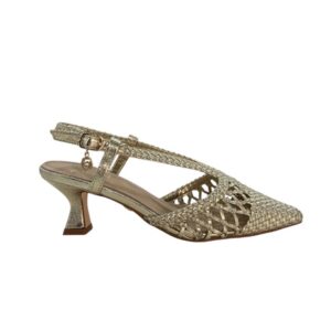 Slingback   gold&gold