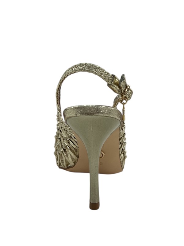 Slingback  gold&gold