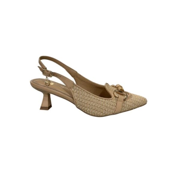 Slingback  gold&gold
