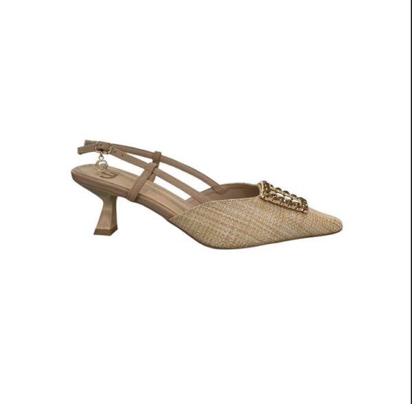 Slingback gold&gold